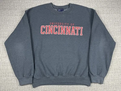 Sudadera para hombre University of Cincinnati gris medio MV deportiva cuello redondo pulóver Foto 1 de 4
