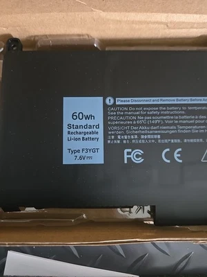 Dell Latitude 7480/7490 Laptop Battery 60Wh 4-Cell DM3WC F3YGT - Image 1 of 4