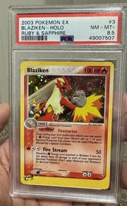 Pokemon PSA 8.5 Blaziken 3/109 EX Ruby and Sapphire Holo - Picture 1 of 4