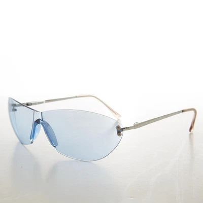 Gafas de sol Cybercore Vintage Shield azules - Laszlo Foto 1 de 3