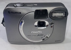 Fujifilm FinePix A101 1.3MP Compact Digital Camera Silver for PARTS OR REPAIR - Picture 1 of 2