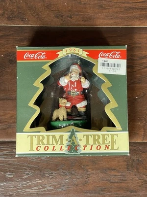 1990 Vintage Coca Cola Trim A Tree Collection Ornament Santa 1961 Reproduction - Image 1 of 4