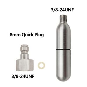 High Quality PCP 12g Refillable CO2 Cartridge and Male Quick Disconnect Adapter