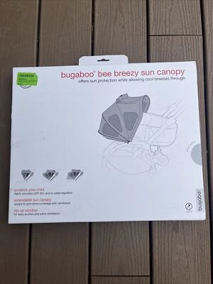 Bugaboo Bee Breezy Sun Canopy Stroller Accessory Misty Grey - Image 1 of 4