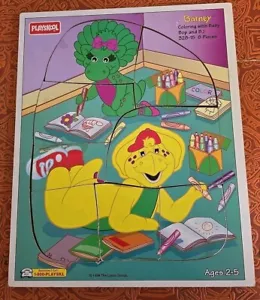 Barney Playskool Coloring With Baby Bop And B.J. Puzzle - Picture 1 of 1