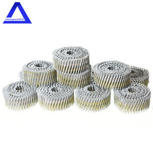 3600Pcs Siding Nails 1-3/4" × .092“ 15 Degree Collated Wire Coil Full Round Head