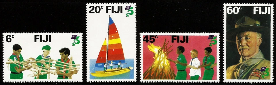 FIJI, 75th. ANNIV. SCOUTING, MINT NEVER HINGED SET, 1982 - Image 1 of 1