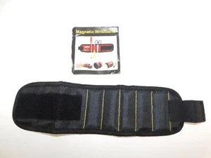 Magnetic Wristband | Holds Screws, Nails, Bolts | Black & Yellow - Picture 1 of 6