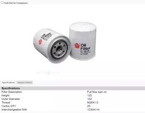 Sakura Oil Filter for Mitsubishi Challenger PB PC Triton ML MN GLS GLX GL-R - Picture 1 of 1