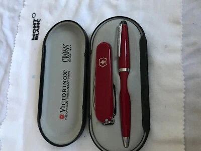 Juego de navaja de bolsillo y bolígrafo cruzado Swiss Army multiherramientas - nuevo - raro Foto 1 de 4