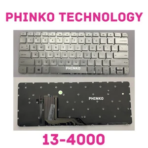 NEW Keyboard For HP SPECTRE X360 13-4000 13-4100 13-4200 Series Silver Backlit - Picture 1 of 1