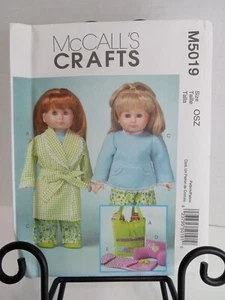 5019 McCall's 18inch Doll Clothes sewing Pattern. Pajamas, robe, and more! - Picture 1 of 3