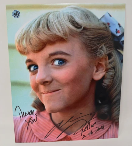 Alison Arngrim in her restaurant in Little House on the Prairie Signed Photo Cover