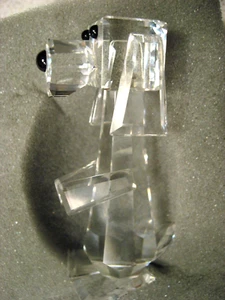 Vintage Swarovski Standing Pluto Dog Crystal Figurine #7635 Black Eyes & Nose - Picture 1 of 9