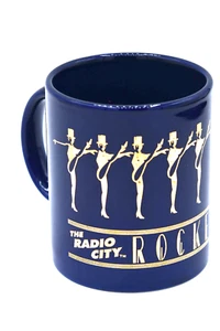 Radio City Rockettes Mug Gold Dancers Legs High Kick Coffe Tea New York City - Picture 1 of 2