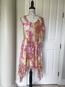 BCBGMaxazria Villa Nueva ärmelloses Kleid mit Taschentuch M - Bild 1 von 8