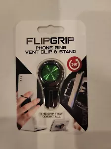 FLIPGRIP Phone Ring Vent Clip & Stand w/360 Degree Rotation! Slim Design 7351GRN - Picture 1 of 2