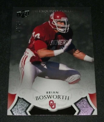 2011 Exquisite BRIAN BOSWORTH #9 Silver Foil Variant/75 Oklahoma SOONERS - Boz - Image 1 of 2