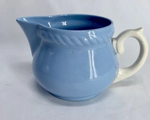 "Jarra crema Kraft azul Homer Laughlin 3,25" - Imagen 1 de 7