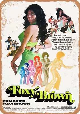METAL SIGN - Foxy Brown (1974) 1 - Vintage Look - Image 1 of 2