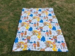 Vintage 1976 McDonalds Twin Bedding Flat Sheet Rare St Mary’s - Picture 1 of 13