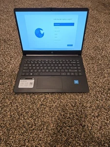 HP Laptop 14-DQ0761DX 14" Intel Celeron N4120 128GB - Jet Black - Picture 1 of 8