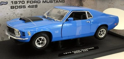 Motor Max 1/18 Scale 73154 - 1970 Ford Mustang Boss 429 - Blue - Image 1 of 3