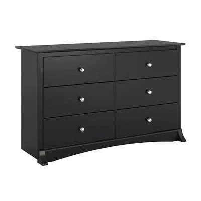  Sonoma Traditional 6-Drawer for Bedroom, Functional Chest of Dresser Black - Image 1 of 4