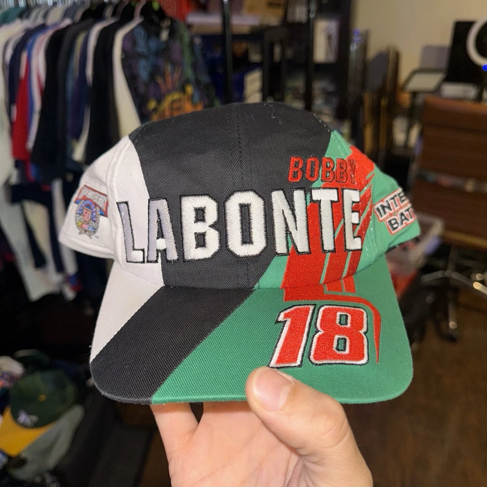 SOMBRERO DE CARRERAS VINTAGE NASCAR BOBBY LABONTE BATERÍAS INTERESTATALES 50 ANIVERSARIO Foto 1 de 3
