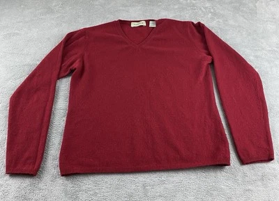 Geneva Women’s M. Pull Over Sweater Red 100% Cashmere C17 - Image 1 of 4