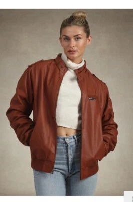 Jaqueta de couro sintético feminina somente membros  - Imagem 1 de 4