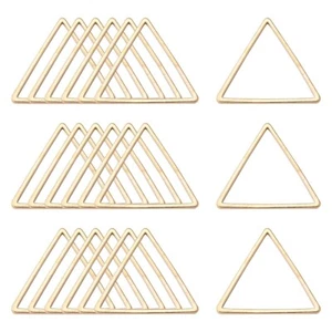 100 Piezas Triángulo de Latón Bisel Abierto Dijes Conectores Anillos de Enlace Oro Claro - Imagen 1 de 6