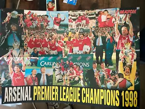 Original großes Poster Arsenal Newcastle United 1998 LEAGUE CHAMPIONS VERSANDKOSTENFREI - Bild 1 von 2