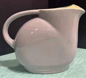 Hall Ovenware China Made For General Electric Grey Yellow Pitcher Art Deco Vtg - Picture 1 of 17