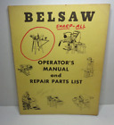 No Date Vintage Belsaw Operator's Manual & Parts List Includes Models 1601 10552
