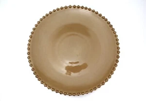 Costa Nova Stoneware Pearly Cocoa DINNER PLATE Beaded Trim  - Picture 1 of 5