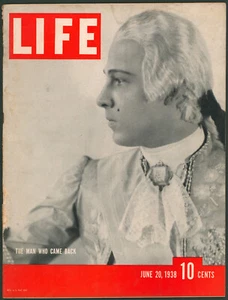 LIFE Magazine June 20 1938 Rudolph Valentino Silent Actor~Monsieur Beaucaire - Picture 1 of 2