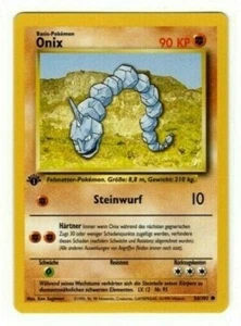 Pokemon German Onix 56/102 1st Edition Base Set / mint / nm condition card - Picture 1 of 2