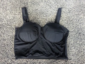 Kingdom & State Bikini Top Small Black Corsette Piping Swim Swimwear - Picture 1 of 8