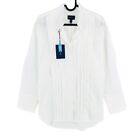 GANT Blanc Costume Décontractée Plissé Chemise Taille Ue 36 UK 8 US 6