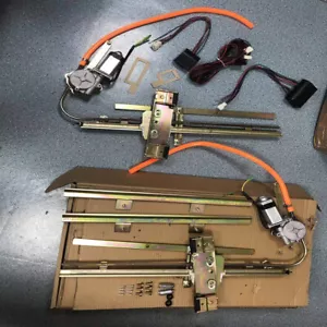 2 Door Street Hot Rat Rod Flat Glass Power Window Kit w/ Switches Wiring - Picture 1 of 11
