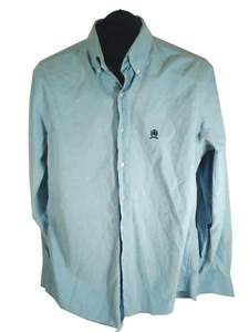 TOMMY HILFIGER HERITAGE OXFORD MEN'S SHIRT LARGE 16, 34-35 BLUE - Picture 1 of 3