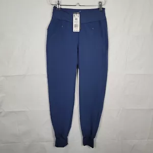NEW Adidas Joggers Womens Blue Elastic Waist Running Workout Athleisure Urban - Picture 1 of 12