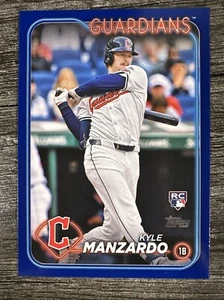 Actualización Topps 2024 KYLE MANZARDO Azul Paralelo RC Rookie Guardians #US262 - Imagen 1 de 2