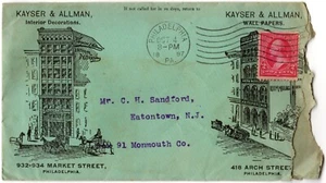 PHILADELPHIA, PA 1897 Kayser & Allman Wallpaper Advertising Cover & Announcement - Picture 1 of 5