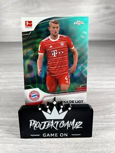 Matthijs De Ligt Bayern Munich /275 Aqua Wave 2022 23 Topps Chrome Bundesliga - Picture 1 of 9
