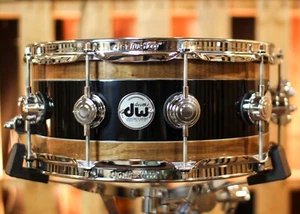 DW 6x14 Collector's Walnut Aluminum Reverse Edge Snare Drum - SO#1193561 - Picture 1 of 6