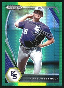 2021 Panini Prizm Draft Picks Prizms Green and Yellow Hyper #172 Carson Seymour