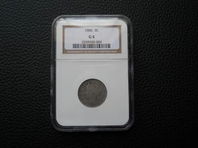 1886 Liberty Head NICKEL NGC G 4 - Image 1 of 4