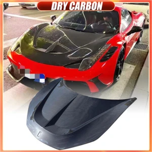 Fits Ferrari 458 Italia Spider 2011-15 DRY CARBON Front Bumper Hood Bonnet Cover - Picture 1 of 13